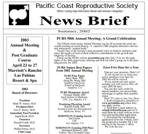 PCRS Names Best Papers from 2002 Meeting